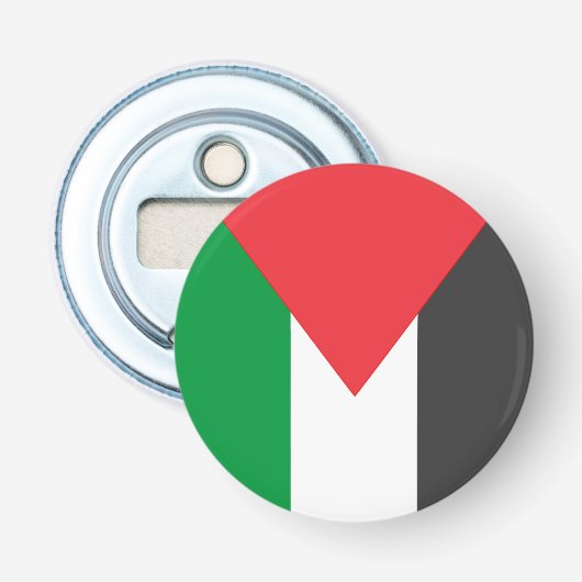 Palestijnse vlag Gratis Palestina aangepast Button Flesopener (Voorkant)