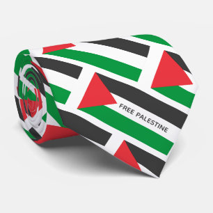 Palestijnse vlag Gratis Palestina aangepast Stropdas