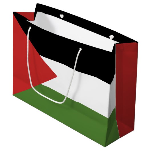 Palestijnse vlag groot cadeauzakje (Voorkant Gekanteld)