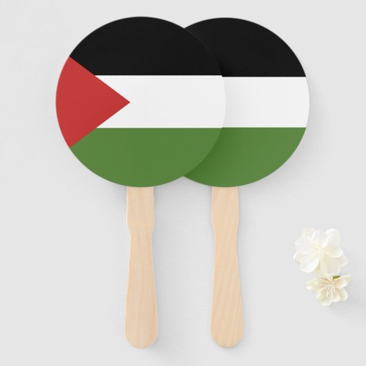 Palestijnse vlag handwaaier (Voorkant en achterkant)