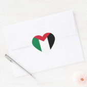 Palestijnse vlag hart sticker (Envelop)