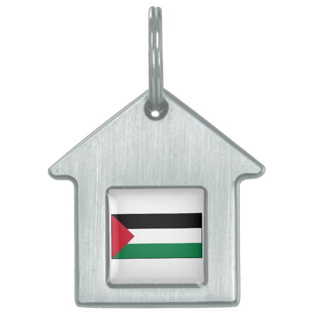 Palestijnse vlag huisdieren naamplaatje (Voorkant)