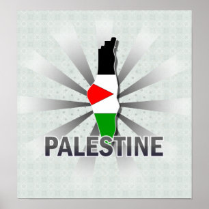 Palestijnse vlag kaart 2.0 poster