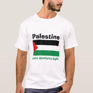 Palestijnse vlag + kaart + tekst T-shirt