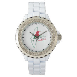 Palestijnse vlag kaart vogels kijken vrouwen horloge