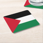 Palestijnse vlag kartonnen onderzetters (Schuin)