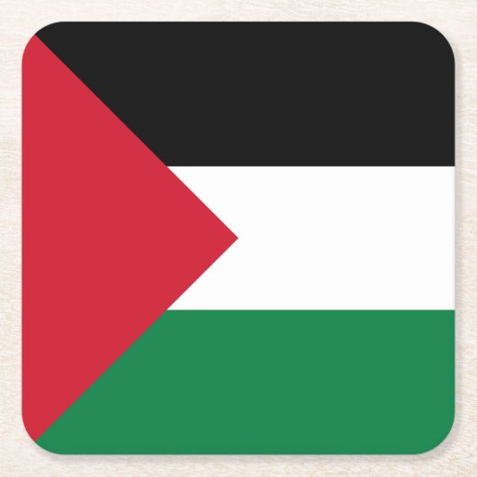 Palestijnse vlag kartonnen onderzetters (Voorkant)