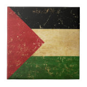 Palestijnse vlag  keramische Tegel Tegeltje (Voorkant)
