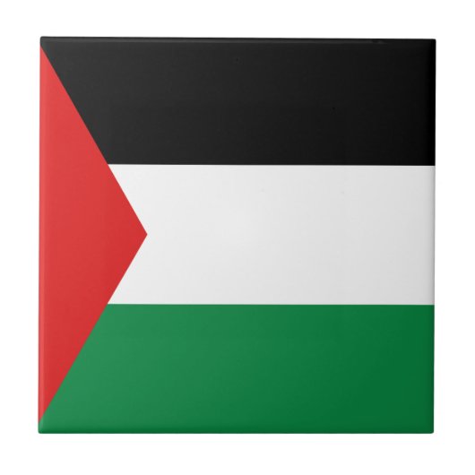 Palestijnse Vlag Keramische Tegels Tegeltje (Voorkant)