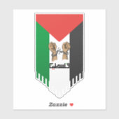 Palestijnse vlag met Arabische tekst Sticker (Vel)