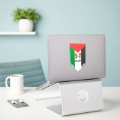 Palestijnse vlag met Arabische tekst Sticker (Laptop op bureau)