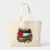 Palestijnse vlag met traditionele Canvas tas (Voorkant)