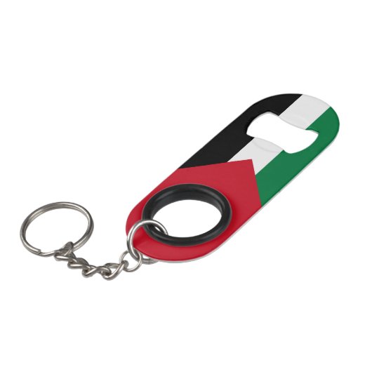 Palestijnse vlag mini flessenopener (Voorkant Gekanteld)