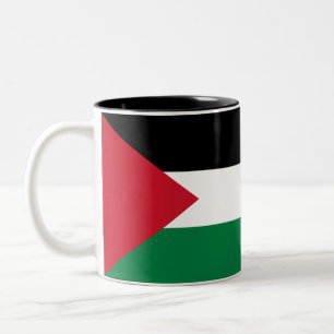 Palestijnse vlag ontwerp in vette kleuren tweekleurige koffiemok