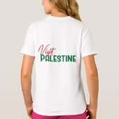 Palestijnse vlag op de kaart: Bezoek Palestina T-shirt (Achterkant)
