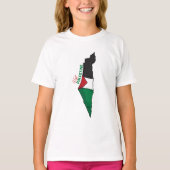 Palestijnse vlag op de kaart: Bezoek Palestina T-shirt (Voorkant)