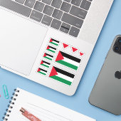 Palestijnse vlag #pack3 (ستيك رات ع ل م ف ل س ط ي  sticker (Laptop met iPhone)