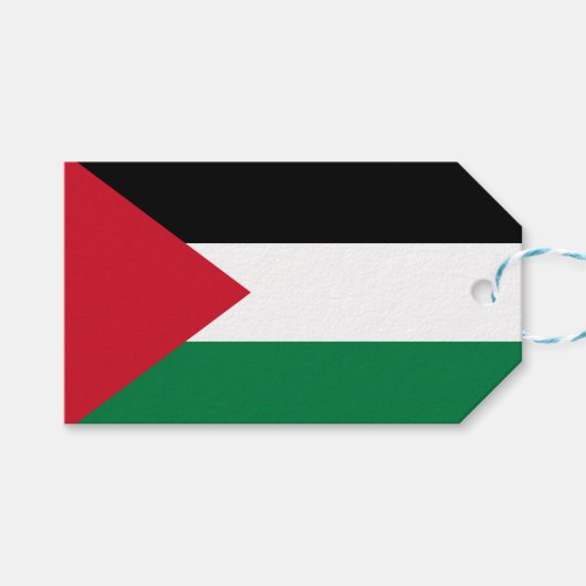 Palestijnse vlag (Palestina) Cadeaulabel (Voorkant (Horizontaal))