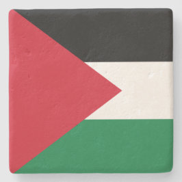 Palestijnse vlag (Palestina) Stenen Onderzetter