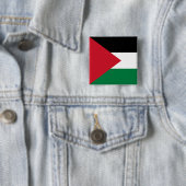 Palestijnse vlag (Palestina) Vierkante Button 5,1 Cm (In situ)