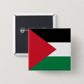 Palestijnse vlag (Palestina) Vierkante Button 5,1 Cm (Voorkant /achterkant)