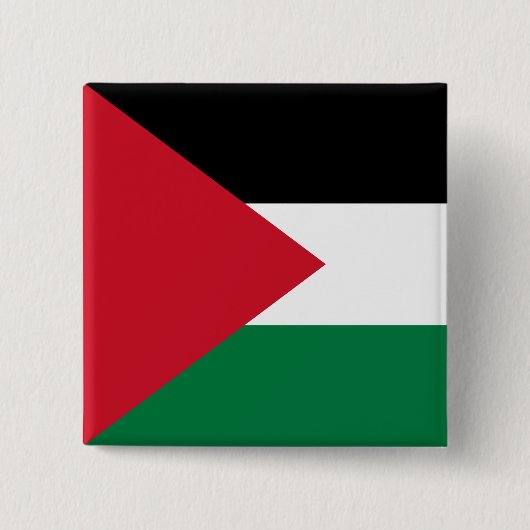 Palestijnse vlag (Palestina) Vierkante Button 5,1 Cm (Voorkant)