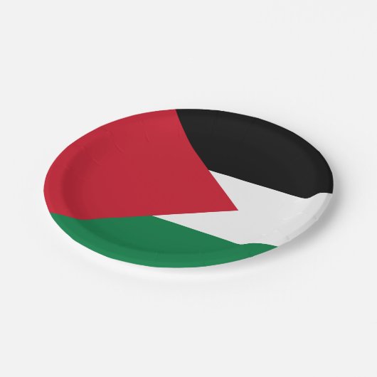 Palestijnse vlag papieren bordje (Gekanteld)