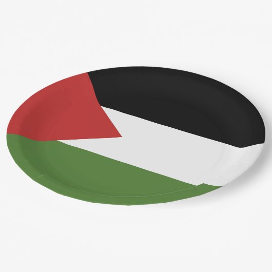 Palestijnse vlag papieren bordje (Gekanteld)