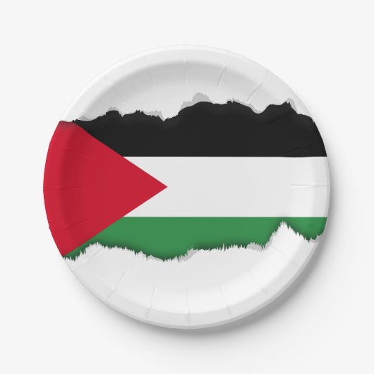 Palestijnse vlag papieren bordje (Voorkant)