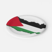 Palestijnse vlag papieren bordje (Gekanteld)