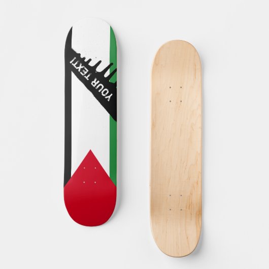 Palestijnse vlag persoonlijk skateboard (Voorkant)