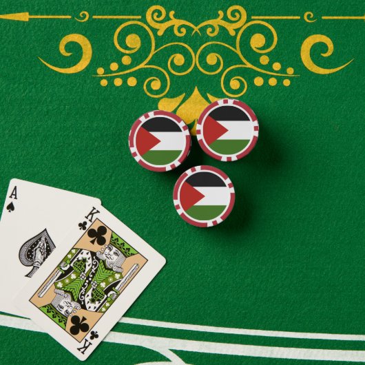 Palestijnse vlag poker chips (Pokertafel (Stack))