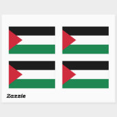 Palestijnse vlag rechthoekige sticker (Vel)