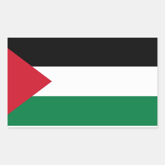 Palestijnse vlag rechthoekige sticker (Voorkant)
