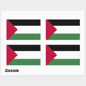 Palestijnse vlag rechthoekige sticker (Vel)