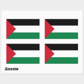 Palestijnse vlag rechthoekige sticker (Vel)