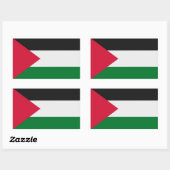 Palestijnse vlag rechthoekige sticker (Vel)