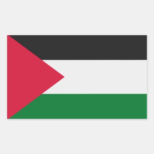 Palestijnse vlag rechthoekige sticker (Voorkant)