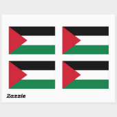 Palestijnse vlag rechthoekige sticker (Vel)