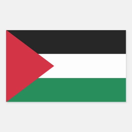 Palestijnse vlag rechthoekige sticker (Voorkant)