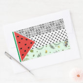 Palestijnse vlag rechthoekige sticker (Envelop)
