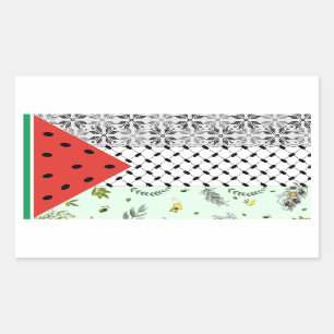 Palestijnse vlag rechthoekige sticker