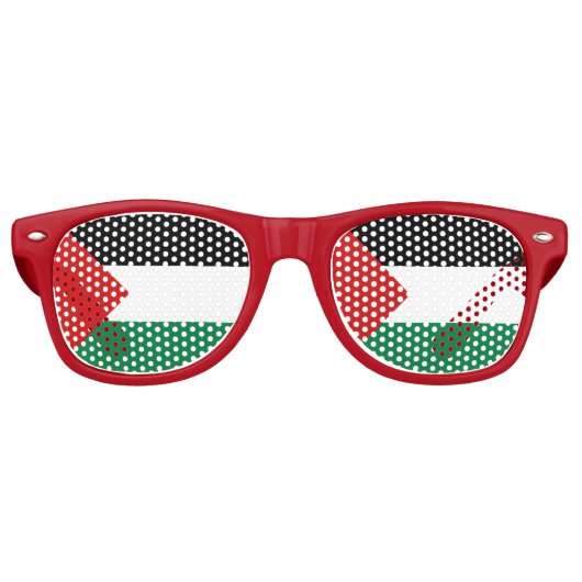 Palestijnse vlag retro zonnebril (Voorkant)