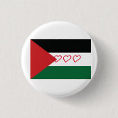Palestijnse vlag ronde button 3,2 cm (Voorkant)