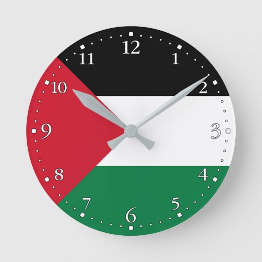Palestijnse vlag ronde klok (Voorkant)