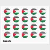 Palestijnse vlag ronde sticker (Vel)