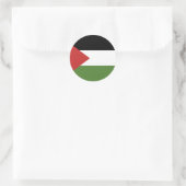 Palestijnse vlag ronde sticker (Tas)