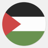Palestijnse vlag ronde sticker (Voorkant)