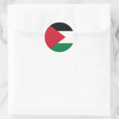 Palestijnse vlag ronde sticker (Tas)