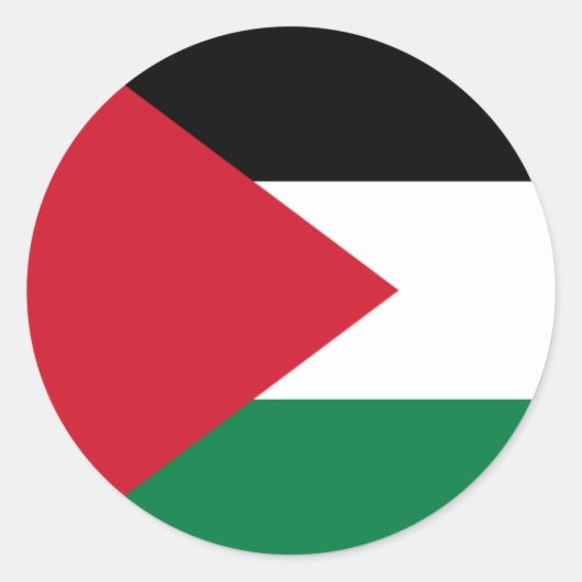 Palestijnse vlag ronde sticker (Voorkant)